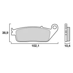 Τακάκια μοτοσυκλέτας OEM BREMBO 07HO3405 Τακάκια μοτοσυκλέτας OEM BREMBO 07HO3405