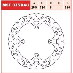 Πίσω δισκόπλακα μοτοσυκλέτας TRW-LUCAS MST375RAC