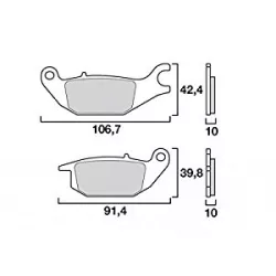 Τακάκια μοτοσυκλέτας OEM BREMBO 07HO4905 Τακάκια μοτοσυκλέτας OEM BREMBO 07HO4905