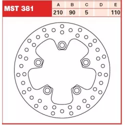 Πίσω δισκόπλακα μοτοσυκλέτας TRW-LUCAS MST381