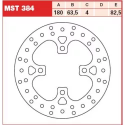 Δισκόπλακα εμπρός TRW-LUCAS MST384