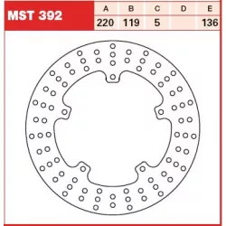 Πίσω δισκόπλακα μοτοσυκλέτας TRW-LUCAS MST392