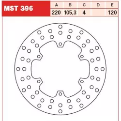 Δισκόπλακα εμπρός TRW-LUCAS MST396 Δισκόπλακα εμπρός TRW-LUCAS MST396