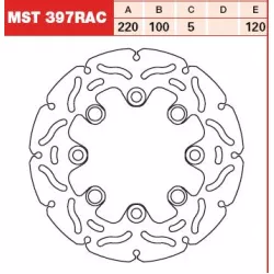 Πίσω δισκόπλακα μοτοσυκλέτας TRW-LUCAS MST397RAC