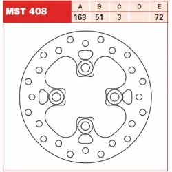 Δισκόπλακα εμπρός TRW-LUCAS MST408