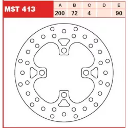 Πίσω δισκόπλακα μοτοσυκλέτας TRW-LUCAS MST413 Πίσω δισκόπλακα μοτοσυκλέτας TRW-LUCAS MST413