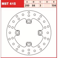 Δισκόπλακα εμπρός TRW-LUCAS MST415 Δισκόπλακα εμπρός TRW-LUCAS MST415