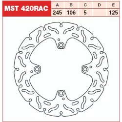 Πίσω δισκόπλακα μοτοσυκλέτας TRW-LUCAS MST420RAC