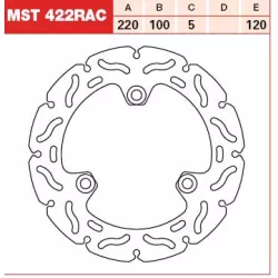 Πίσω δισκόπλακα μοτοσυκλέτας TRW-LUCAS MST422RAC Πίσω δισκόπλακα μοτοσυκλέτας TRW-LUCAS MST422RAC