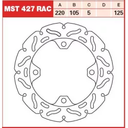 Πίσω δισκόπλακα μοτοσυκλέτας TRW-LUCAS MST427RAC Πίσω δισκόπλακα μοτοσυκλέτας TRW-LUCAS MST427RAC