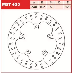 Πίσω δισκόπλακα μοτοσυκλέτας TRW-LUCAS MST430 Πίσω δισκόπλακα μοτοσυκλέτας TRW-LUCAS MST430