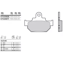 Τακάκια μοτοσυκλέτας BREMBO 07SU08TT