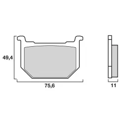 Τακάκια μοτοσυκλέτας OEM BREMBO 07SU0312 Τακάκια μοτοσυκλέτας OEM BREMBO 07SU0312