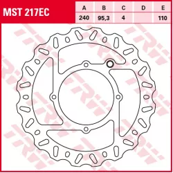 Δισκόπλακα εμπρός TRW-LUCAS MST217EC