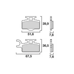 Τακάκια μοτοσυκλέτας BREMBO 07KA27SD