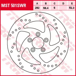 Δισκόπλακα εμπρός TRW-LUCAS MST501SWR