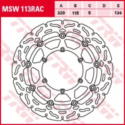 Δισκόπλακα εμπρός MSW113RAC
