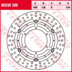 Δισκόπλακα εμπρός TRW-LUCAS MSW200 Δισκόπλακα εμπρός TRW-LUCAS MSW200