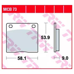 Τακάκια μοτοσυκλέτας TRW MCB73