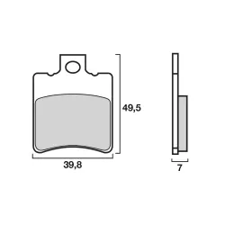 Τακάκια μοτοσυκλέτας OEM BREMBO 07BB1834 Τακάκια μοτοσυκλέτας OEM BREMBO 07BB1834