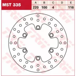 Πίσω δισκόπλακα μοτοσυκλέτας TRW-LUCAS MST335
