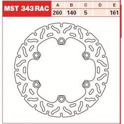 Πίσω δισκόπλακα μοτοσυκλέτας TRW-LUCAS MST343RAC