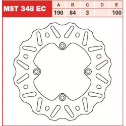 Πίσω δισκόπλακα μοτοσυκλέτας TRW-LUCAS MST348EC