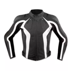 Δερμάτινο μπουφάν μοτοσυκλέτας A-PRO FLANGER BLACK/WHITE Δερμάτινο μπουφάν μοτοσυκλέτας A-PRO FLANGER BLACK/WHITE