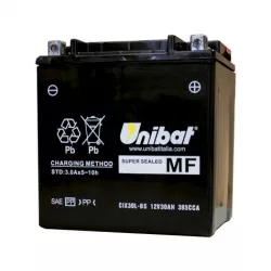 Μπαταρία μοτοσυκλέτας Unibat 27.5 Ah, 12 V - CIX30L-BS Μπαταρία μοτοσυκλέτας Unibat 27.5 Ah, 12 V - CIX30L-BS