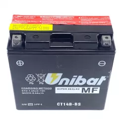 Μπαταρία μοτοσυκλέτας Unibat 12 Ah, 12 V - CT14B-BS Μπαταρία μοτοσυκλέτας Unibat 12 Ah, 12 V - CT14B-BS
