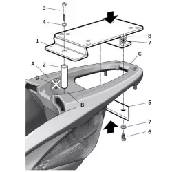 Σχάρα για κεντρική βαλίτσα SHAD H0SH30ST
