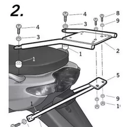 Σχάρα για κεντρική βαλίτσα SHAD Y0NS58ST Σχάρα για κεντρική βαλίτσα SHAD Y0NS58ST