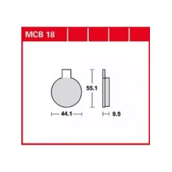 Τακάκια μοτοσυκλέτας TRW MCB18 Τακάκια μοτοσυκλέτας TRW MCB18
