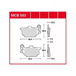 Τακάκια μοτοσυκλέτας TRW MCB503 Τακάκια μοτοσυκλέτας TRW MCB503