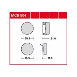 Τακάκια μοτοσυκλέτας TRW MCB504 Τακάκια μοτοσυκλέτας TRW MCB504