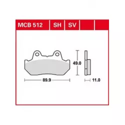 Τακάκια μοτοσυκλέτας TRW MCB512SH
