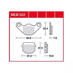 Τακάκια μοτοσυκλέτας TRW MCB522 Τακάκια μοτοσυκλέτας TRW MCB522