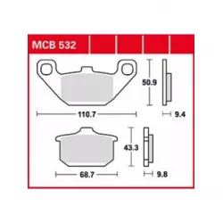 Τακάκια μοτοσυκλέτας TRW MCB532 Τακάκια μοτοσυκλέτας TRW MCB532