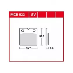 Τακάκια μοτοσυκλέτας TRW MCB533SV Τακάκια μοτοσυκλέτας TRW MCB533SV