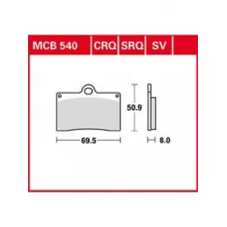 Τακάκια μοτοσυκλέτας TRW MCB540CRQ