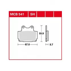 Τακάκια μοτοσυκλέτας TRW MCB541