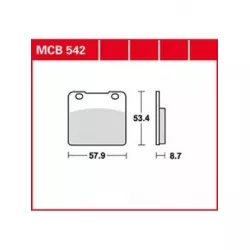 Τακάκια μοτοσυκλέτας TRW MCB542