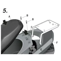 Σχάρα για κεντρική βαλίτσα SHAD Y0CY17ST Σχάρα για κεντρική βαλίτσα SHAD Y0CY17ST