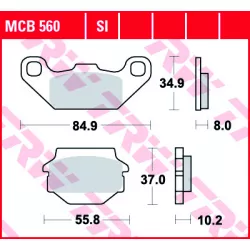 Τακάκια μοτοσυκλέτας TRW MCB560SI Τακάκια μοτοσυκλέτας TRW MCB560SI