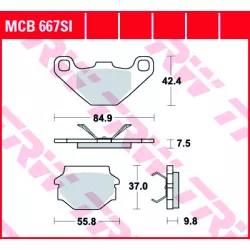 Τακάκια μοτοσυκλέτας TRW MCB667SI