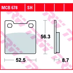 Τακάκια μοτοσυκλέτας TRW MCB678 Τακάκια μοτοσυκλέτας TRW MCB678