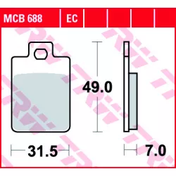 Τακάκια μοτοσυκλέτας TRW MCB688 Τακάκια μοτοσυκλέτας TRW MCB688
