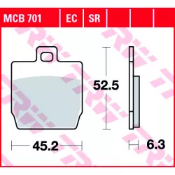 Τακάκια μοτοσυκλέτας TRW MCB701 Τακάκια μοτοσυκλέτας TRW MCB701