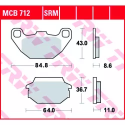 Τακάκια μοτοσυκλέτας TRW MCB712SRM