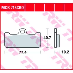 Τακάκια μοτοσυκλέτας TRW MCB715CRQ Τακάκια μοτοσυκλέτας TRW MCB715CRQ